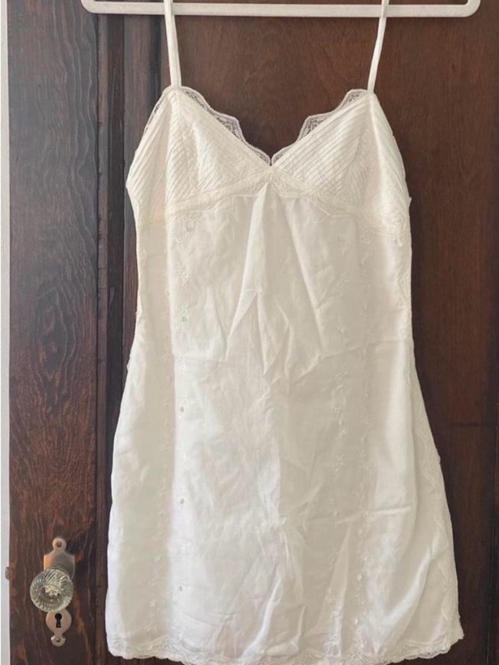 White Daunty Lace-Trim Mini Dress-ZARA SIZE SMALL originally 55